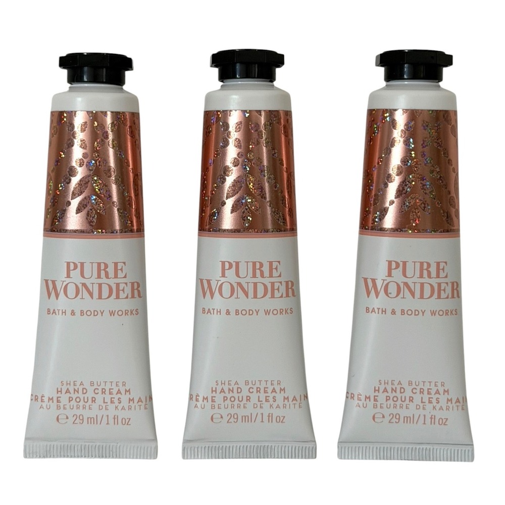 Bath & Body Works Pure Wonder Shea Butter Hand Cream 1oz Set of 3 Travel Size - Picture 6 of 6